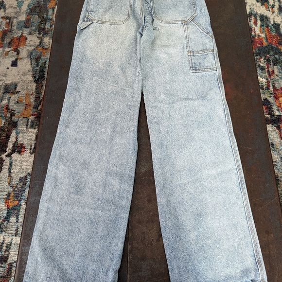 Brandy Melville / J. Galt light wash wide leg cargo jeans - Picture 2 of 6